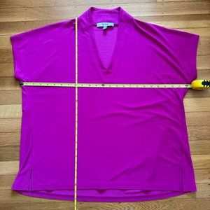 Sympli Deep V Short Sleeve Size 12 Perfect "Barbie" Summer Top!